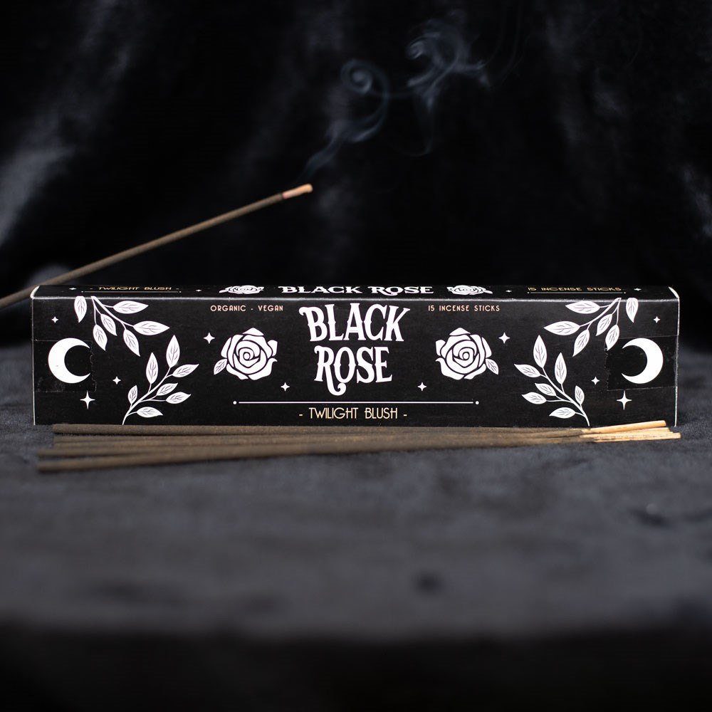 Something Different - Pack of 15 Black Rose Twilight Blush Incense sticks - Black